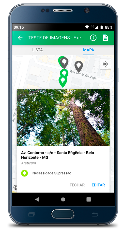 Operação mobile